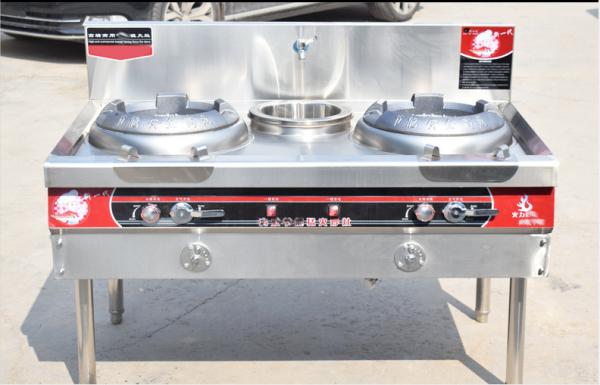 Fogão chinês a gás 120Kw CE UL aço inoxidável para cozinha de hotel