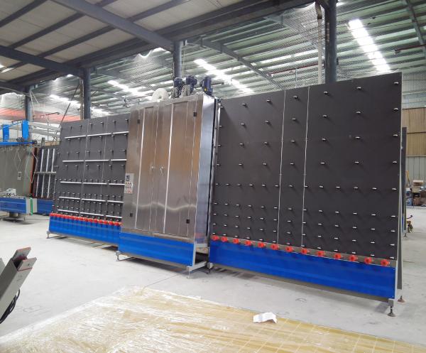 Automatic  industrial glass washing machines , PLC flat glass washer