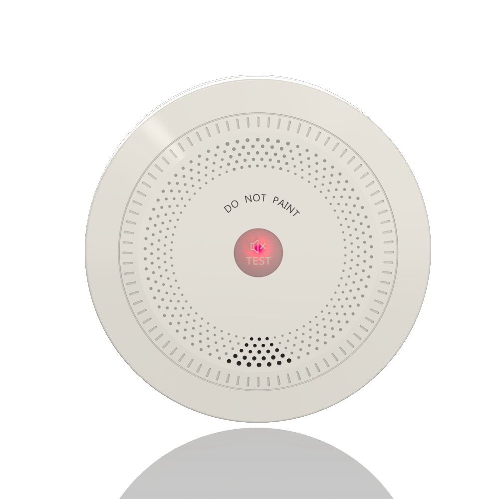 Durable 10 Year Battery Smoke Detector OEM Battery Operated Fire Alarms White