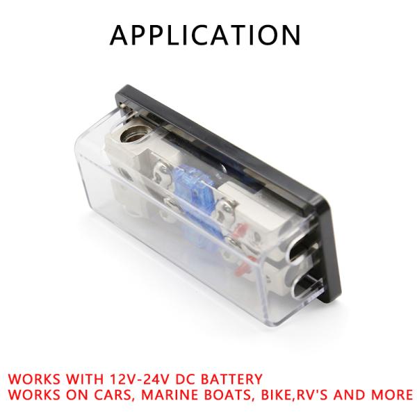 2 Way Car Fuses Box Holder 8GA AFS Mini ANL Fuse Block для 60A с светодиодным индикатором