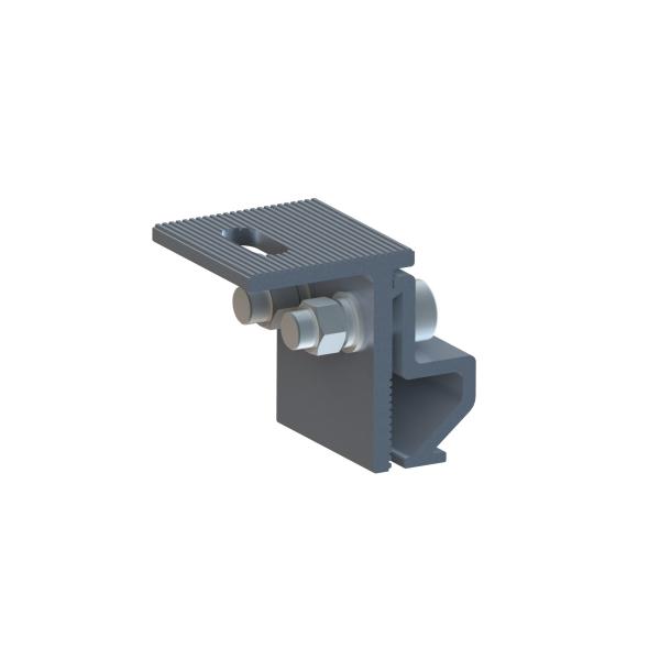 Anodized Frameless Standing Seam Solar Panel Clips Aluminum Corrugated Roof Brackets