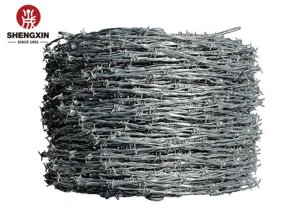 Cross Type 100m Galvanized Barbed Wire with 4 Barbs