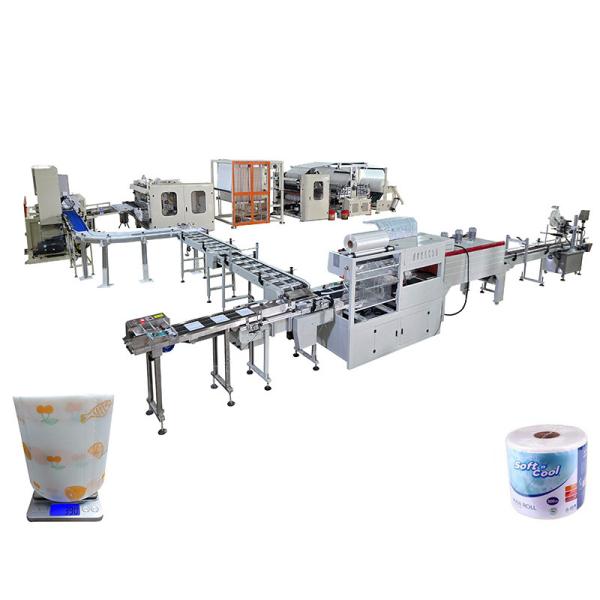Completamente automático 1350mm 2 colores de impresión maxi papel de laminación de la toalla de cocina rollo de la máquina de fabricación de la línea de producción