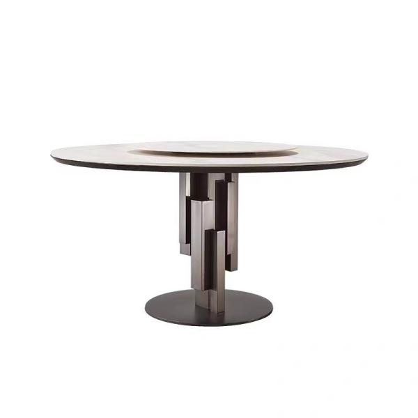 Modern Luxury Cheap Home Restaurant Furniture Dining Tables Set and 6 Chairs Sintered Stone Top Dining Room Set