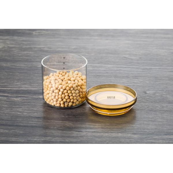 Kitchen Storage Glass Food Canisters Jar Packaging Container With Bamboo Plastic Lid