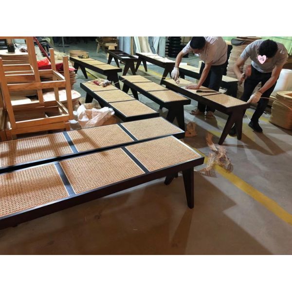 New Design Modern Solid Wood Chair Rattan Bench Leisure Dining Chair Bed Footstool Shoe Bench