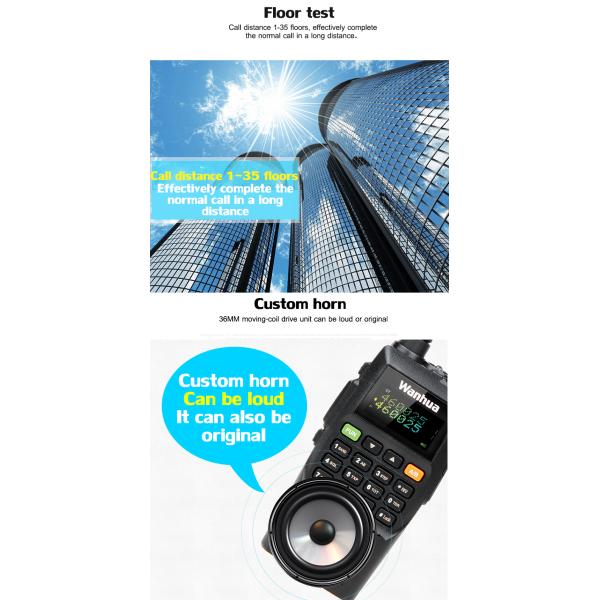 2500mAh Battery Capacity Long Range Walkie Talkie for Professional Communication
