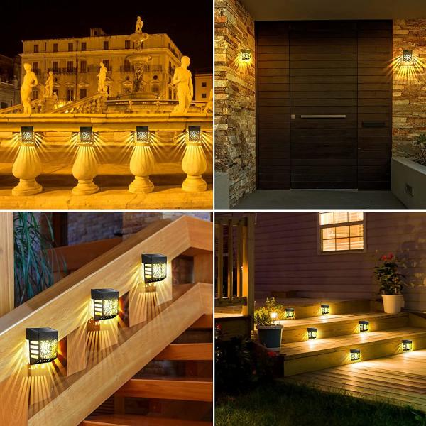 0.4W 600mAh Solar Fence LED Lights Decorative 26LM Outdoor