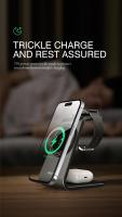 versátil 3 em 1 Wireless Charging Dock Station para telefone / relógio