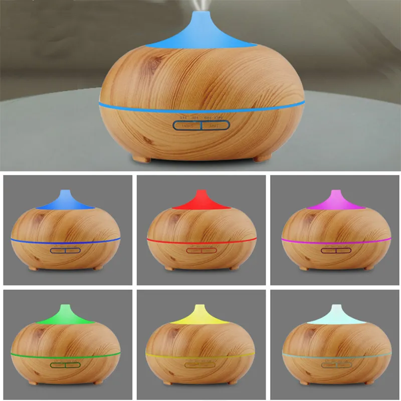 Unique Products 300ml Light Wood Oil Diffuser Innogear Essential Oil Diffuser Aroma Diffuser with Color LED Lights Changing