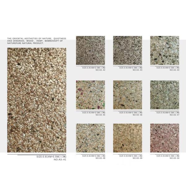 3D Rattan Weave Natural Style Wallpaper Moisture-Proof and Fireproof Wall Covering for Indoor Walls
