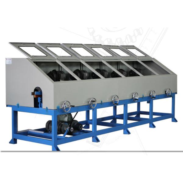6 Heads Automatic Buffing Machine , Stainless Steel Pipe Polishing Machine