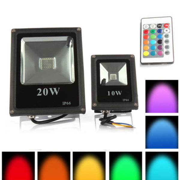 luzes de inundação exteriores do diodo emissor de luz de 10w 20w 30w, prova do tempo das luzes de inundação do diodo emissor de luz de IP65 RGB