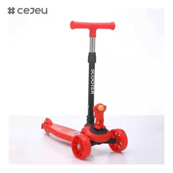 CJ-YLKB-808 2025 Hot Selling Little Astronaut Electric Scooter for Kids Three PU Wheel Light and Music Springy and Cheap Dancing Product