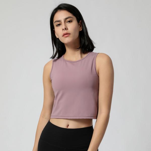 Women 210gsm Workout Vests For Women Tie Up Drawstring Sports T Shirt Top