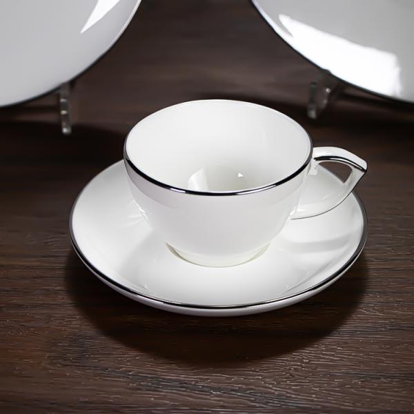 3pcs Fully Vitrified Silver Edge Colored Porcelain Dinnerware