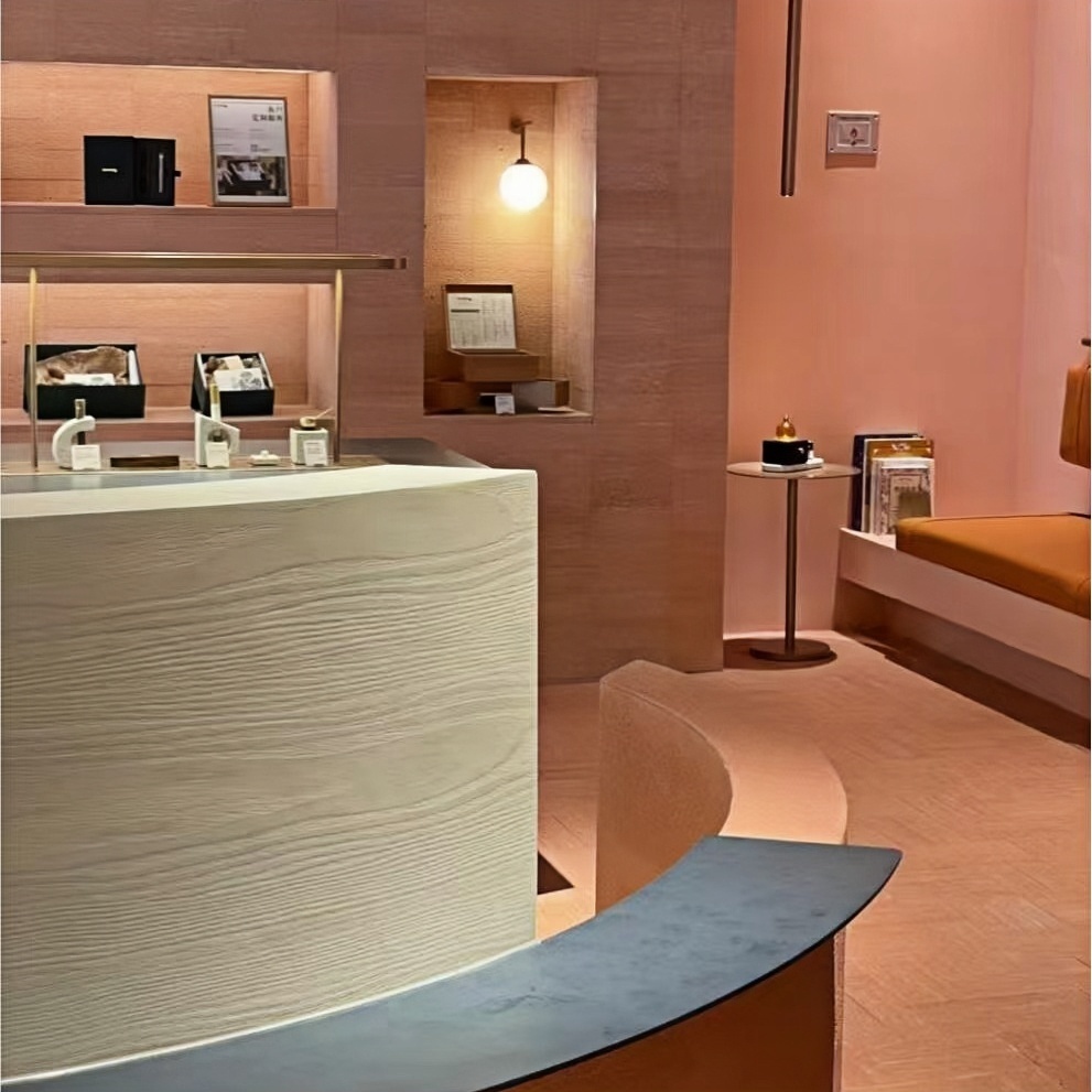 Luxury Perfume Showcase Display Accent Shelf Perfume Shop Glass Perfume Display Case