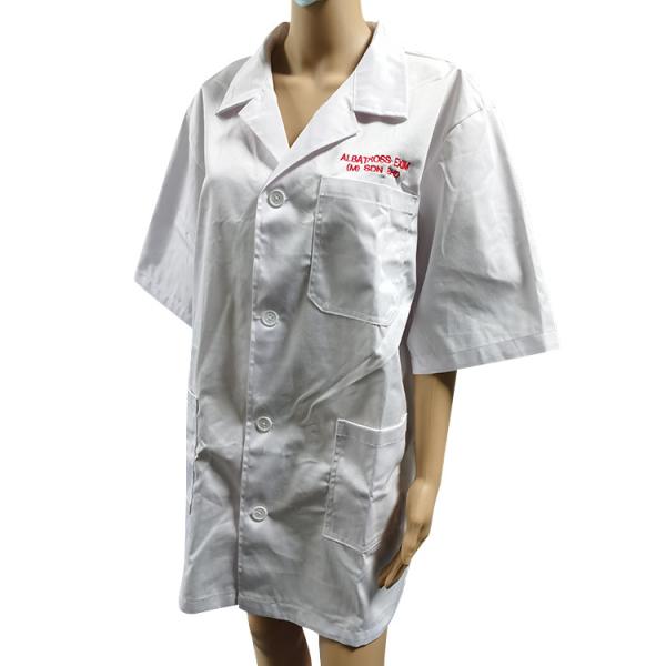 35% Cotton 65% Polyester Short Sleeve ESD Workwear For Summer