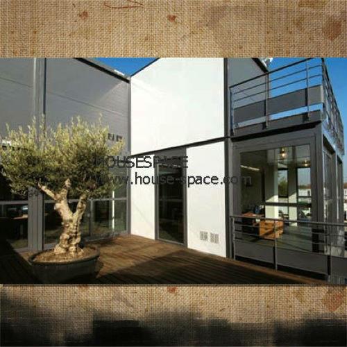 Casa modular moderna do recipiente do escritório com o painel isolado estrutural
