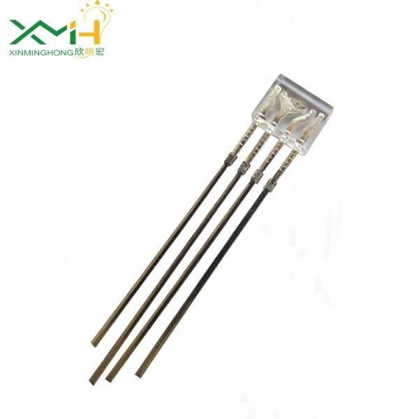 Rectangular 2*5*7mm RGB Through Hole LED Clear LED Diode