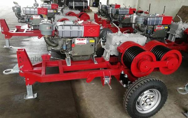 Heavy Duty Electric Wire Rope Dual-Bullwheel Capstan Winch For Cable Pulling