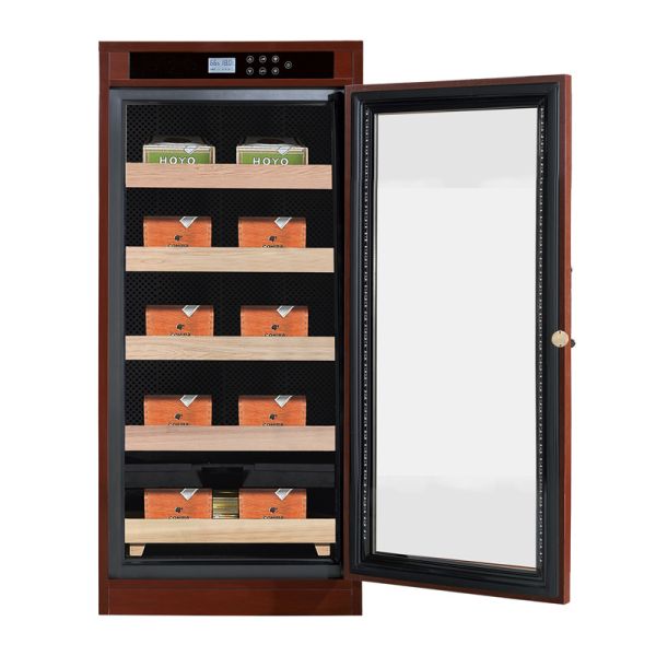 Large Capacity Wooden Electric Cigar Cooler with Adjustable Humidity Control Humidor Cabinet
