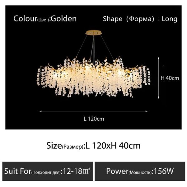 Nordic Ceiling Crystal Chandelier Gold Luxury Pendant Light  （WH-AP-672）