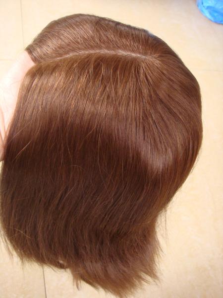 Perruques de cheveux naturels à l' apparence réelle à densité moyenne