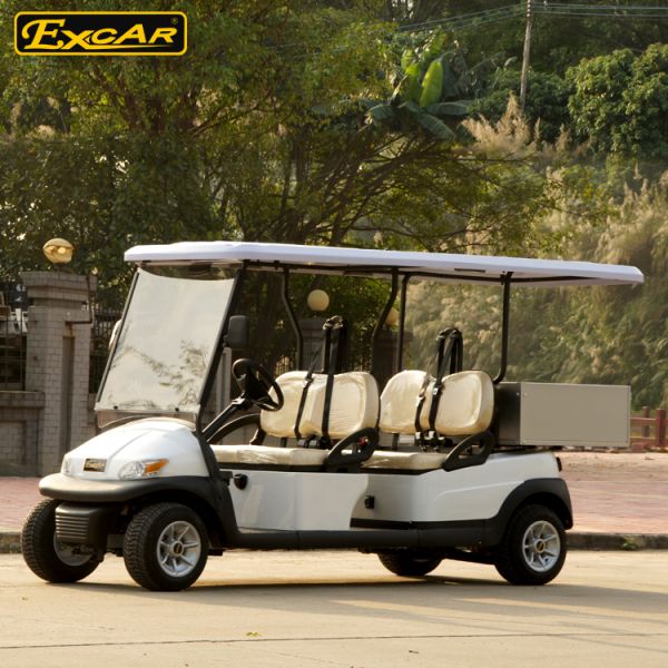 EXCAR 4 Seater Fast Hotel Buggy Car With Cargo Bed Steel Chassis