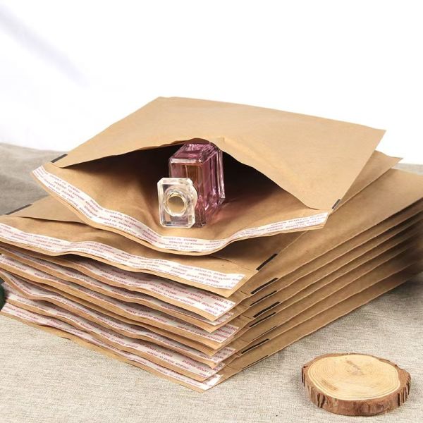 Eco Friendly Honeycomb Paper Bag 80g/Sqm Recycled Paper Padded Mailers 3 Layers
