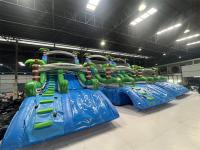 Tobogán acuático inflable comercial de palmera grande o pequeña, tobogán inflable gigante con tema de jungla para el patio trasero