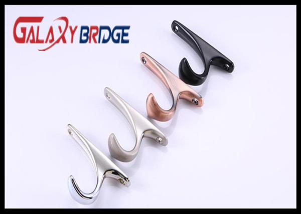 Silver Cloth Hanging Hooks , Zinc Alloy Wall Mounted Coat Hooks Classical Jacket Hander Hooks