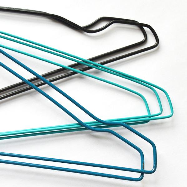 Low Carbon Steel Powder Coating Wire Shirt Hangers 500pcs Per Box Non-Slip Design