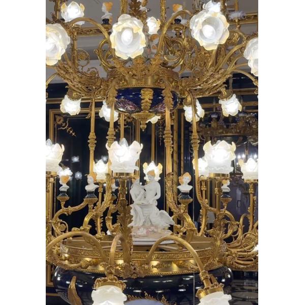 Европейская элегантность Большой 2-этажный фойе Люстра Большие светильники Музеи Исторические здания