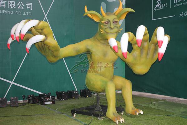 Vida Animatronic feito a mão do monstro da borracha de silicone - tamanho para o parque do entretenimento