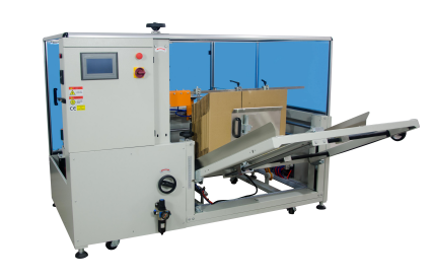 Custom Automatic Vertical Carton Erector Supplier with 12 PP/min Speed and 80-100pcs Storage Capacity