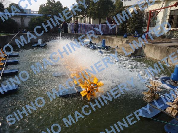 13 Impeller Multi-impellers aerator，Long Arm Diesel Engine Paddle Wheel Aerator