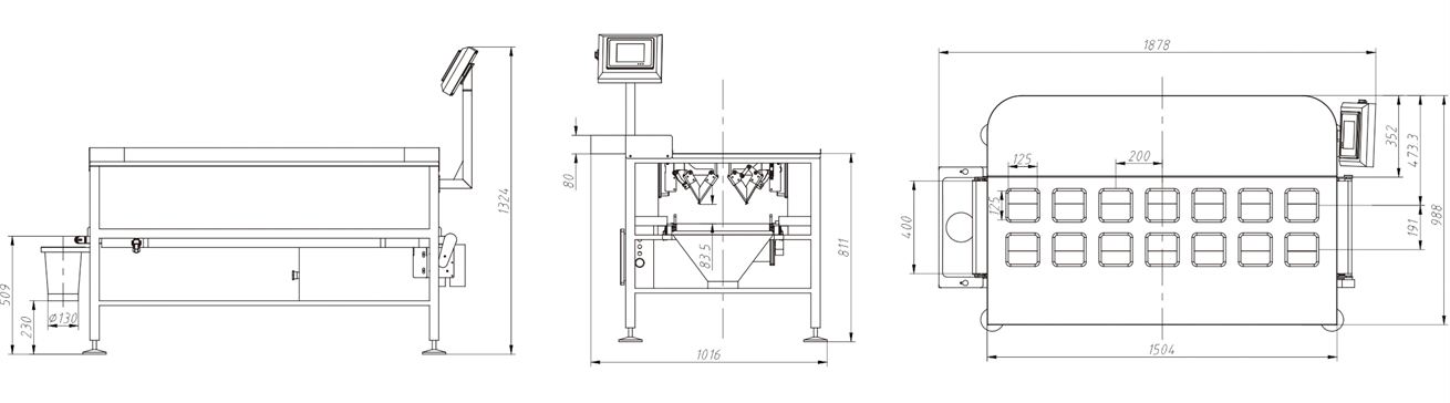 Semi автоматические Weigher 4.4kw 88g 14 главный Multihead