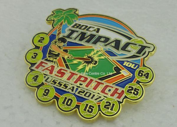 Brass Die Stuck Animal Custom Soft Enamel Pin  , Zinc Alloy Promotional School Pin No Minimum