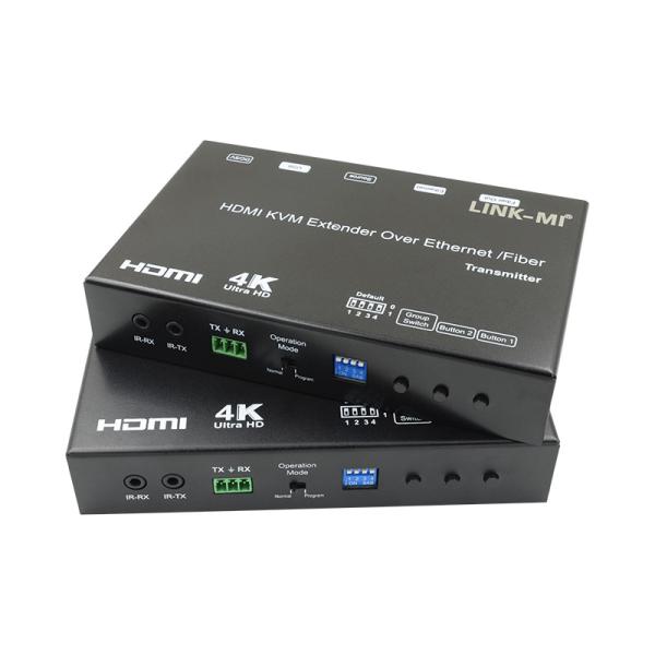 HDMI USB AV Over IP KVM Extender Over Fiber Support POE RS232 Unicast Multicast