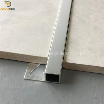Anodizing Matt Silver 10mm Box Tile Trim For Tile Corner Decoration