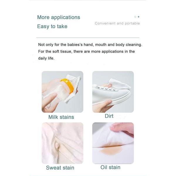 Alcohol Free Baby Cleaning Wipes Spunlace Material For Sensitive Newborn Skin