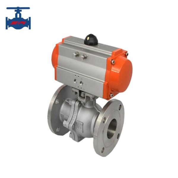 Valve à bille pneumatique à bride