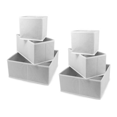 ODM seis caixas de armazenamento não tecidas 28*28*13cm do roupa interior da parte