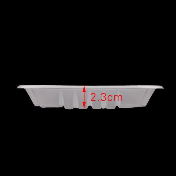 White Food Grade PP 14*14*2.3cm Plastic Meat Tray