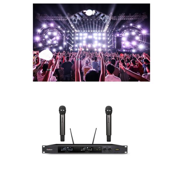 Chip And Module Design Wireless Lavalier Microphone Dual Channel