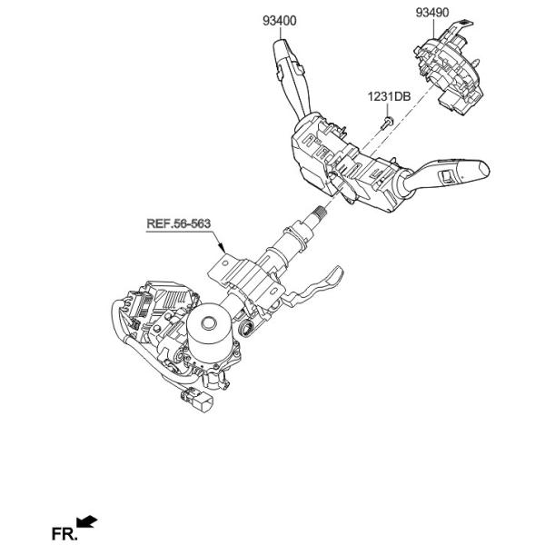 93490-2A300 Automotive Clock Spring Spiral Cable Assembly