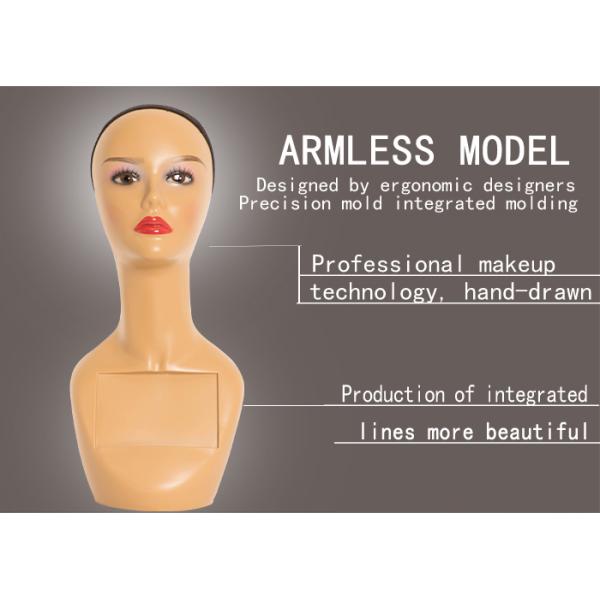 A3 Standing Hand Drawing Makeup Mannequin Head Without Shoulders For Wigs Display