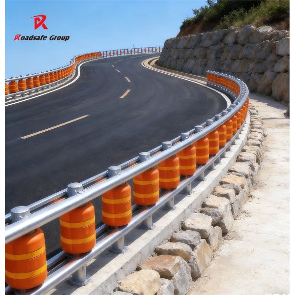 BEIJING ROADSAFE Highway PU Polyurethane Rolling Barrier System Anti-Collision Safety Guardrail