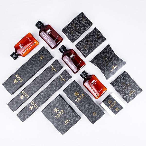 5 Stars Guest Room Shampoo Soap Hotel Amenities Set Tinted Finishing